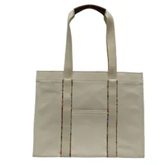 PaulSmith(ポールスミス) トートバッグ美品  - アイボリー×ダークブラウン×マルチ レザー