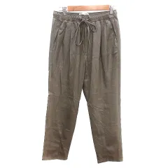 ザラ ZARA フェイクレザーパンツ テーパード イージー XS 茶 ブラウン /AU