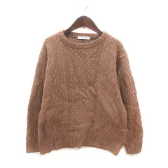 ジャーナルスタンダード JOURNAL STANDARD ニット セーター ウール ケーブル 長袖 S 茶 ブラウン /MS