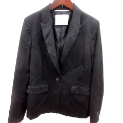 ミラオーウェン Mila Owen ジャケット テーラード 総裏地 1 S 黒 ブラック /RT