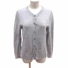 トラッゾドンナ Torrazzo Donna カーディガン ニット ビジュー レース 長袖 グレー /YK