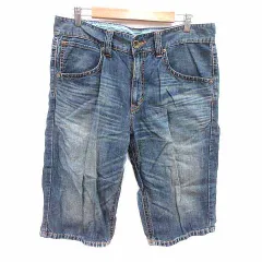 エドウィン EDWIN XV EXCLUSIVE VINTAGE デニムパンツ ジーンズ ハーフパンツ ショート 麻混 リネン混 34 L 青 ブルー /YK