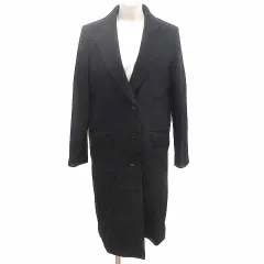 ロッソ ROSSO アーバンリサーチ チェスターコート 総裏地 ライナー付き ウール Free 黒 ブラック /YK