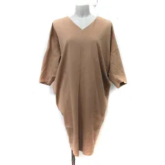 センスオブプレイス バイ アーバンリサーチ Sense of Place by Urban Research ワンピース ひざ丈 長袖 F モカ /YI ■MO