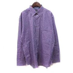 ポールスミス PAUL SMITH シャツ ボタンダウン チェック 2L 紫 パープル /YI