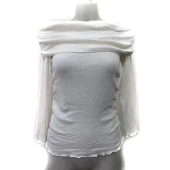 ザラ ZARA カットソー 七分袖 USA M M 白 ホワイト /YI