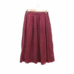ビームスハート BEAMS HEART フレアスカート ロング 赤 ボルドー /YK