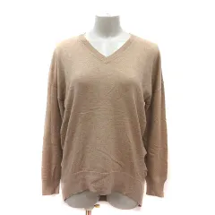 アパートバイローリーズ apart by lowrys ニット カットソー Vネック 長袖 F ベージュ /MS