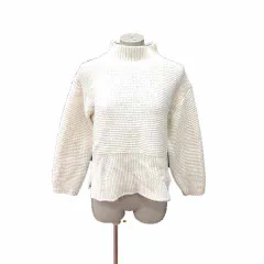 シンプリシテェ SIMPLICITE ニット セーター ハイネック 長袖 白 ホワイト /YK