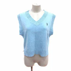 ユーエスポロアッスン. U.S. POLO ASSN. ニットベスト プルオーバー Vネック F 水色 ライトブルー /YK