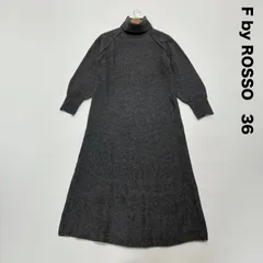 ROSSO URBAN RESEARCH アーバンリサーチ ロッソ F by ROSSO⭐︎タートルフレアニットワンピース 36 グレー