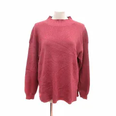 グローバルワーク GLOBAL WORK ニット セーター ハイネック 長袖 M 赤 レッド /YK