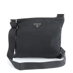 【極美品・現行類似】プラダ メッセンジャーバッグ テスートナイロン レザー 黒 プラダ(Prada) テスート VA0814 メンズ ナイロン,レザー