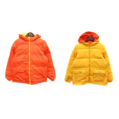 イーストボーイ EAST BOY ダウンジャケット フード リバーシブル 11 L オレンジ 黄色 イエロー /MN