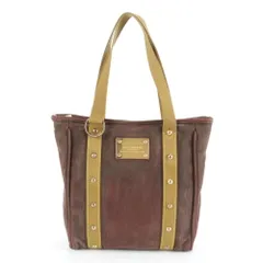 ルイヴィトン アンティグア カバ MM ブラン M40086 レザー キャンバス トート バッグ 肩掛け ショルダー レディース RCM DF10-4【中古】