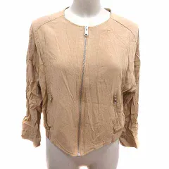 ミスティウーマン mysty woman ジャケット ブルゾン ジップアップ 長袖 F ベージュ /YK