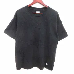 リー LEE Tシャツ カットソー クルーネック ダメージ加工 半袖 S 黒 ブラック /YK