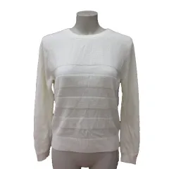 リランドチュール Rirandture ニット カットソー リブ 長袖 2 M 白 ホワイト /MS