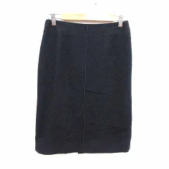 グリーンレーベルリラクシング ユナイテッドアローズ green label relaxing タイトスカート ひざ丈 ツイード 38 M 黒 ブラック 紺 ネイビー /YK
