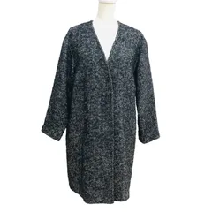 ZK24 Natural Beauty Basic ツイードコート ラップコート ウール混 ミックス 黒×白  Sサイズ