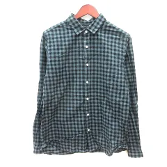シップスジェットブルー SHIPS JET BLUE ネルシャツ チェック 長袖 L 青 ブルー /MN