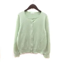 インデックス INDEX カーディガン ニット 長袖 L 緑 ライトグリーン /MS