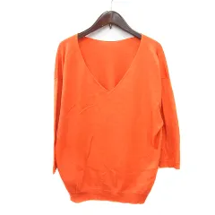 ギャルリーヴィー GALERIE VIE トゥモローランド ニット カットソー 長袖 S オレンジ /MN