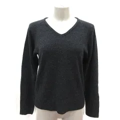 セポ CEPO ニット カットソー Vネック 長袖 M チャコールグレー /MS ■MO