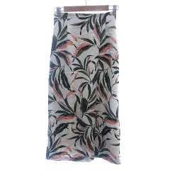 ロペピクニック ROPE Picnic タイトスカート マキシ ロング リーフ柄 38 M グレージュ /AU