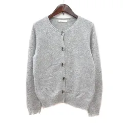 エージーバイアクアガール AG by aquagirl カーディガン ニット ビジュー アンゴラ混 M グレー /MN