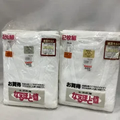 メンズ　長袖U首シャツ　2枚組×2パック　4枚　肌着　LLサイズ　綿混キルト　ユニー株式会社　R421