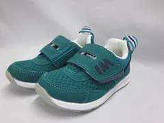 キッズ スニーカー　イフミー IFME 30-1810   キッズシューズ 子供靴 男の子  ローカット 通園 普段履き  ベルクロ 軽い　グリーン　15.0㎝