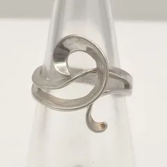【美品】ウェーブデザインリング　SILVER　シルバー925　13号