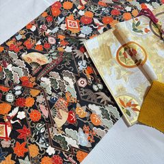 逸品　黒地 訪問着 松竹梅 宝尽くし文様 袷 逸品 黒地 訪問着 松竹梅 宝尽くし文様 袷 - メルカリ