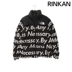 シュプリーム ×ノースフェイス THE NORTH FACE  15AW  Nuptse Jacket フォント総柄ダウンジャケットダウンジャケット メンズ S ※12/28～1/6