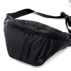 【良品】 PORTER ポーター ボディバッグ ウエストポーチ タンカー ナイロン ブラック 黒色 ユニセックス 男女兼用 メンズ レディース