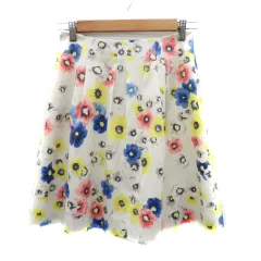 プロポーション ボディドレッシング PROPORTION BODY DRESSING フレアスカート ギャザースカート ひざ丈 花柄 2 マルチカラー オフホワイト /YK7