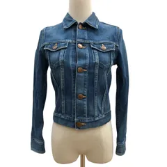 ZK22【美品】RED CARD レディースデニムジャケット ショート丈 ブルー サイズ0 日本製