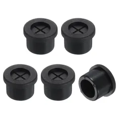 uxcell 5個 ケーブルグロメット 9/16インチ（14mm）配線孔キャップ ゴム製 フレキシブルラバーグロメット 事務所コンピューター ケーブルホールカバー デスク ワイヤーオーガナイザー 黒