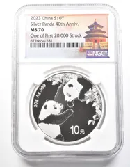 中国25周年記念パンダ銀貨 中国 2025年 パンダ銀貨 10元銀貨 未使用 | オンラインショップ | 泰星