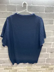 【B2-85】◇ZARA    サイズM    カットソー　ネイビー　無地