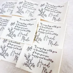 【花handmade】10枚 コットンタグ 布タグ