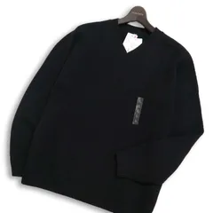 【新品 25AW】 UNIQLO ユニクロ 秋冬 3D スフレヤーン Vネック ニット セーター Sz.L メンズ 黒 未使用