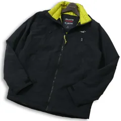 HOLLISTER ホリスター 秋冬 中綿 キルティング★ ロゴ ジップ オールウェザー ジャケット ブルゾン Sz.S メンズ 黒