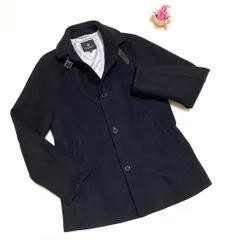 【used】BEAUTY & YOUTH ラウンドカラーコート レディース S ネイビー ウール 秋冬