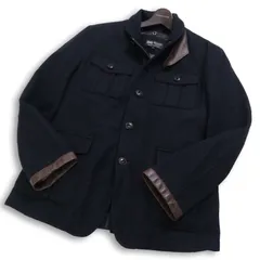 BEAMS ビームス 秋冬 ダウン ライナー★ メルトン ウール ミリタリー フィールド ジャケット M-65 Sz.S メンズ 紺 ネイビーのサムネイル