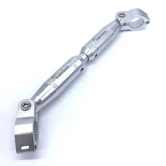 Kaedear(カエディア) バイク ハンドルブレース 可変 アジャスト 標準 22.2mm ハンドル アルミ製 クランプバー マウント 長さ 330-200mm KDR-HB1 (シルバー)