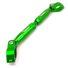 Kaedear(カエディア) バイク ハンドルブレース 可変 アジャスト 標準 22.2mm ハンドル アルミ製 クランプバー マウント 長さ 330-200mm KDR-HB1 (グリーン)