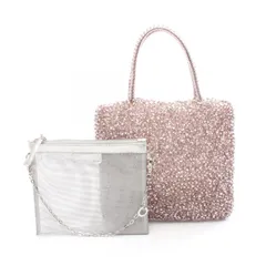 アンテプリマ ANTEPRIMA ハンドバッグ ワイヤーバッグ ピンク PVCコーティングキャンバス ワイヤーバッグ レディース Used A