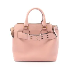 バーバリー BURBERRY ハンドバッグ ベルトバッグ ピンク レザー ベルト ハンドバッグ レディース Used A